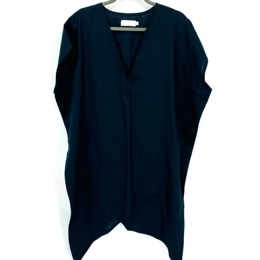 Johansen 100% Linen Australian V-Neck Midi Dress. Y2K